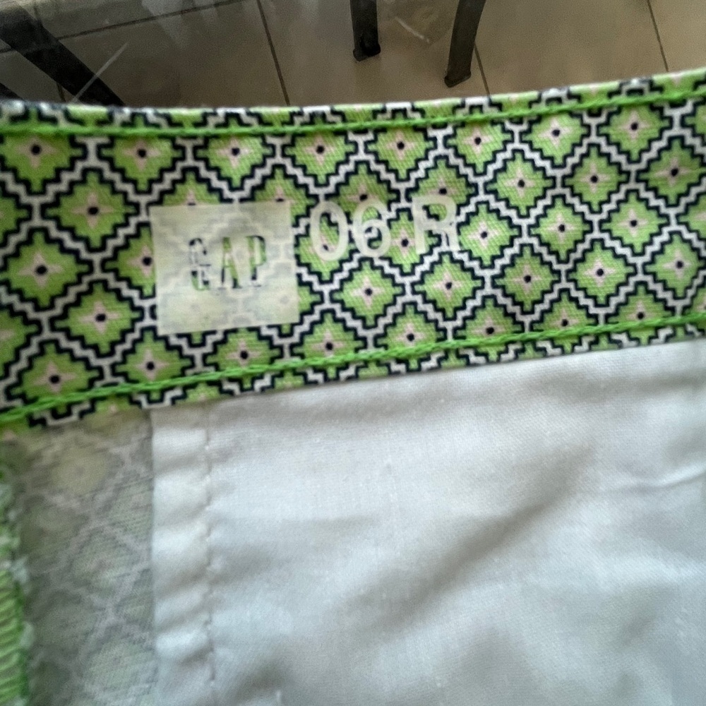 Gap low rise low rise geometric green shorts, casual spring summer cotton size 6 - Picture 4 of 10